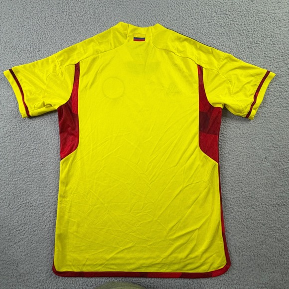 Colombia National Soccer Team Home Jersey Adidas Aeroready Yellow Mens Large - Picture 11 of 12